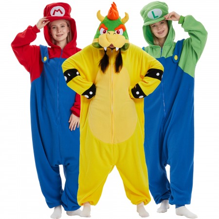 Costumes groupe Mario Luigi Bowser – Déguisement 3 personnes Halloween