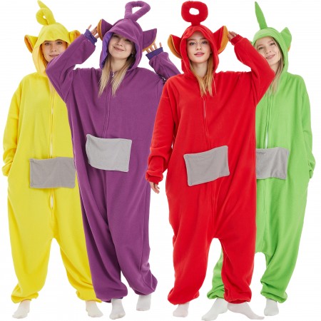 Costumes groupe Teletubbies Po Dipsy Laa-Laa Tinky Winky – Combinaisons Carnaval