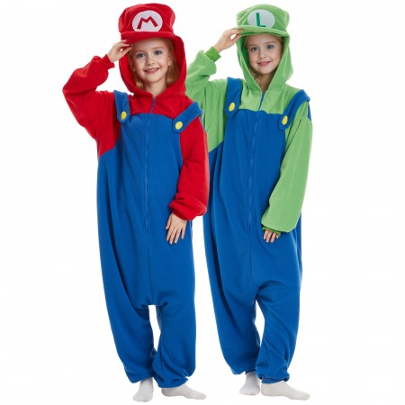 Déguisements Mario & Luigi enfants – Costume duo Halloween Carnaval