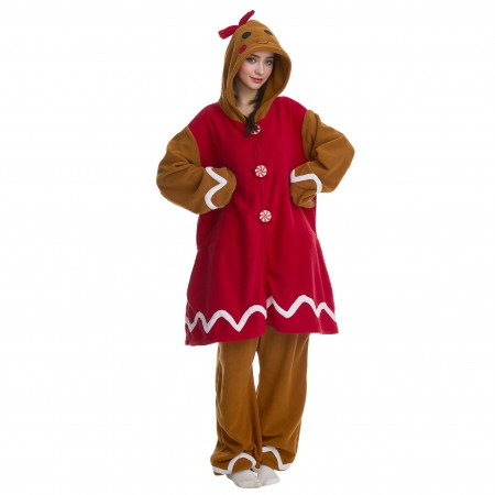 Robe bonhomme pain d’épices adulte Noël – Déguisement Carnaval