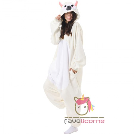 Costume d'alpaga Onesie Holiday Easy Cosplay Outfit Pyjama