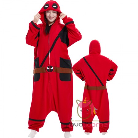 Costume Deadpool Halloween Tenue Facile Cosplay Combinaison Pour Adulte Style Unisexe